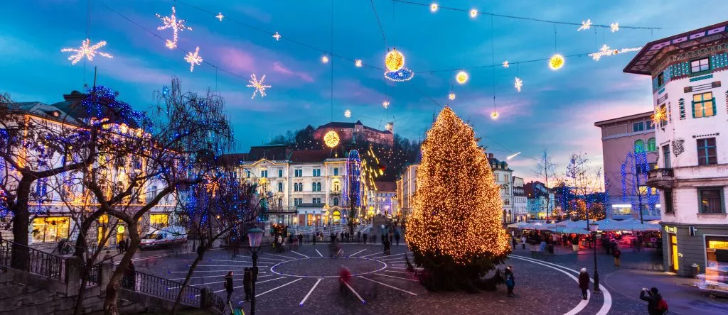 Preseren's square, Ljubljana, Slovenia, Europe.